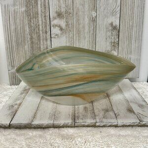 Large Alabaster Glass Decorative Bowl